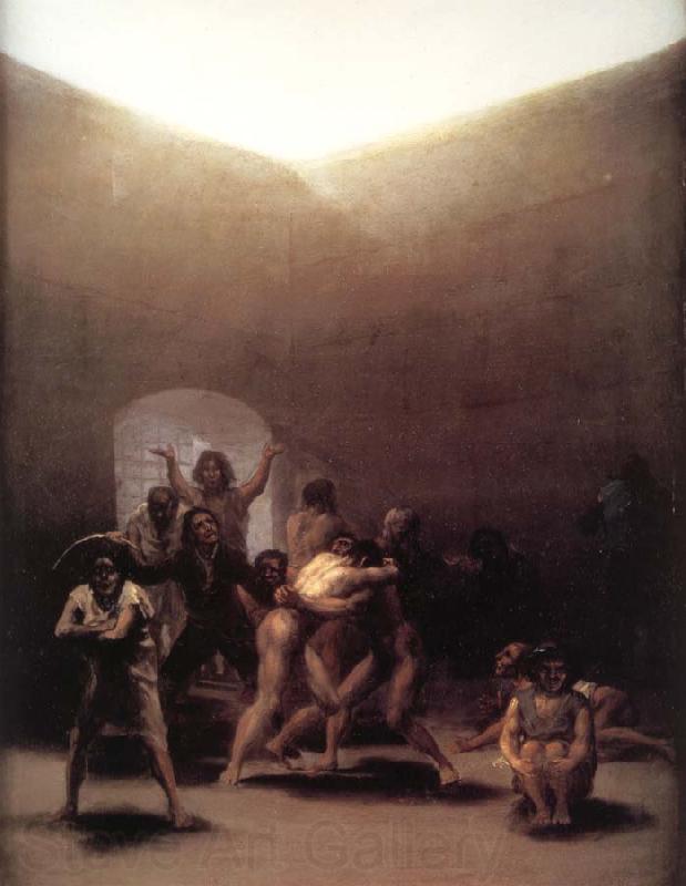 Francisco Goya Yard with Lunatics Norge oil painting art